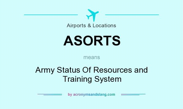 What does ASORTS mean? It stands for Army Status Of Resources and Training System