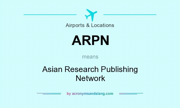 What does ARPN mean? It stands for Asian Research Publishing Network