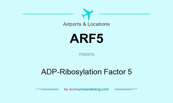 What does ARF5 mean? It stands for ADP-Ribosylation Factor 5