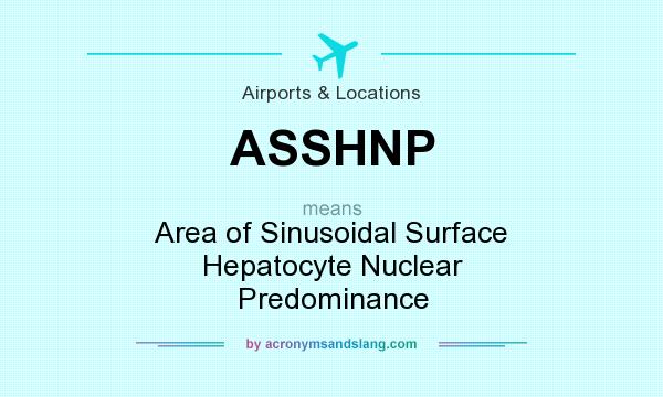 What does ASSHNP mean? It stands for Area of Sinusoidal Surface Hepatocyte Nuclear Predominance
