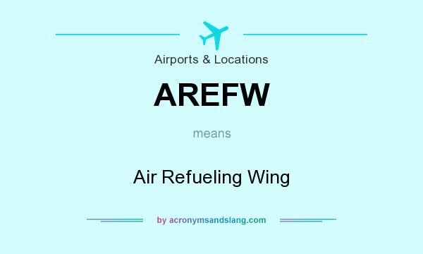 What does AREFW mean? It stands for Air Refueling Wing