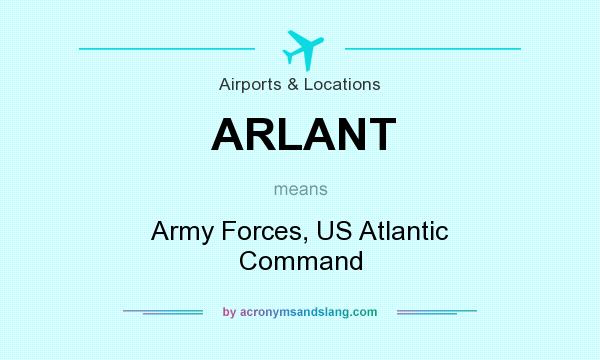 What does ARLANT mean? It stands for Army Forces, US Atlantic Command