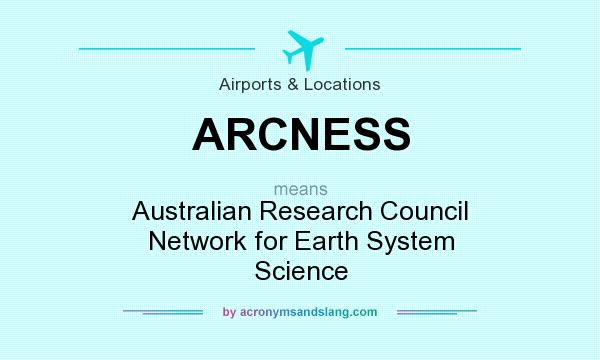 What does ARCNESS mean? It stands for Australian Research Council Network for Earth System Science