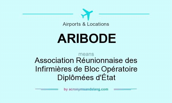 What does ARIBODE mean? It stands for Association Réunionnaise des Infirmières de Bloc Opératoire Diplômées d`État