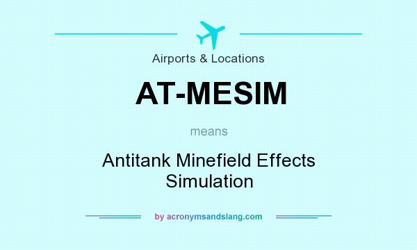 What does AT-MESIM mean? It stands for Antitank Minefield Effects Simulation
