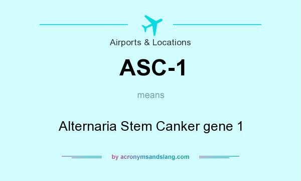 What does ASC-1 mean? It stands for Alternaria Stem Canker gene 1