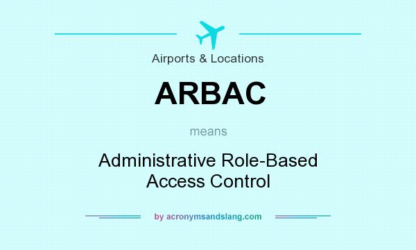 What does ARBAC mean? It stands for Administrative Role-Based Access Control