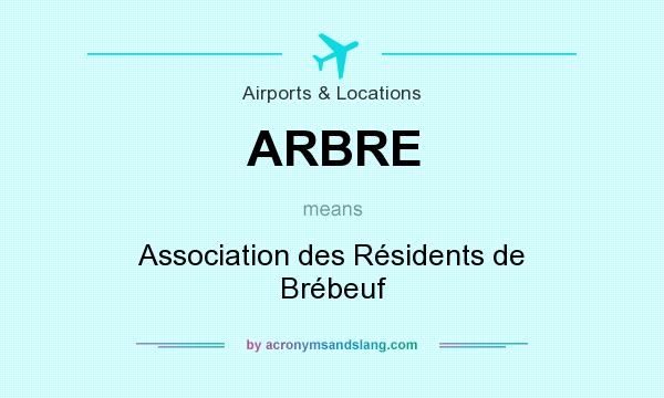 What does ARBRE mean? It stands for Association des Résidents de Brébeuf