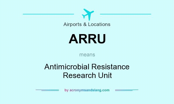 What does ARRU mean? It stands for Antimicrobial Resistance Research Unit