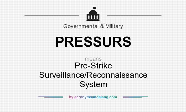 What does PRESSURS mean? It stands for Pre-Strike Surveillance/Reconnaissance System