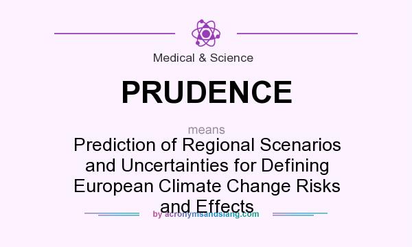 What does PRUDENCE mean? It stands for Prediction of Regional Scenarios and Uncertainties for Defining European Climate Change Risks and Effects