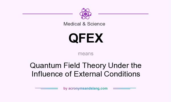 What does QFEX mean? It stands for Quantum Field Theory Under the Influence of External Conditions