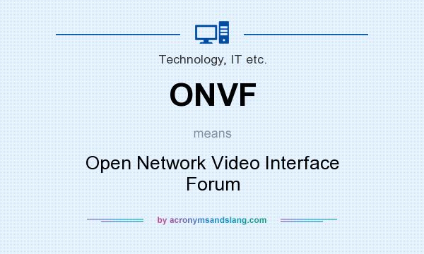 What does ONVF mean? It stands for Open Network Video Interface Forum