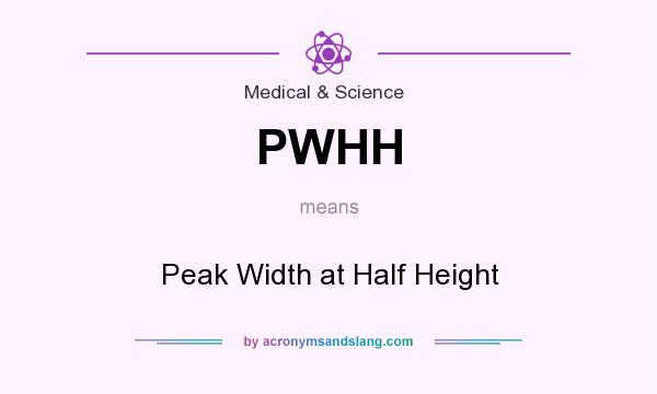 What does PWHH mean? It stands for Peak Width at Half Height
