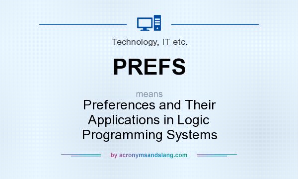 What does PREFS mean? It stands for Preferences and Their Applications in Logic Programming Systems