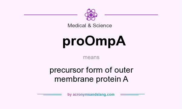 What does proOmpA mean? It stands for precursor form of outer membrane protein A