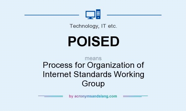What does POISED mean? It stands for Process for Organization of Internet Standards Working Group