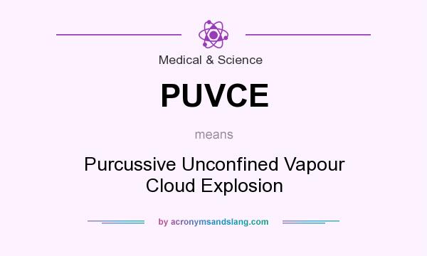 What does PUVCE mean? It stands for Purcussive Unconfined Vapour Cloud Explosion