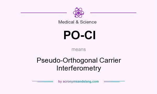 What does PO-CI mean? It stands for Pseudo-Orthogonal Carrier Interferometry