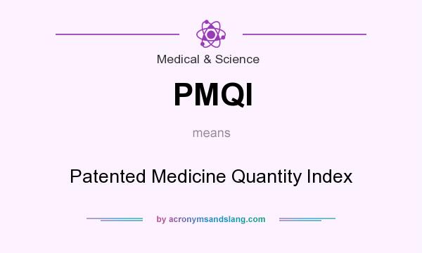 What does PMQI mean? It stands for Patented Medicine Quantity Index