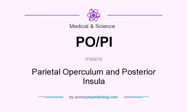 What does PO/PI mean? It stands for Parietal Operculum and Posterior Insula