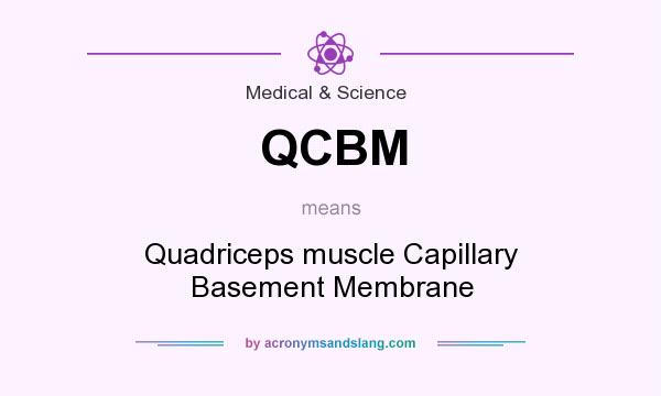 What does QCBM mean? It stands for Quadriceps muscle Capillary Basement Membrane