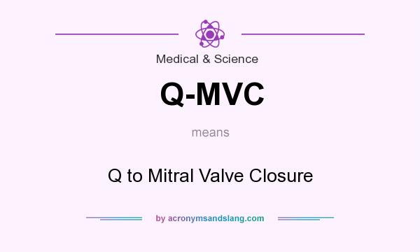 What does Q-MVC mean? It stands for Q to Mitral Valve Closure