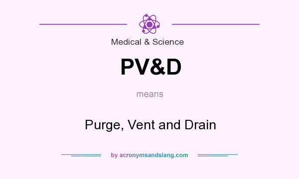 What does PV&D mean? It stands for Purge, Vent and Drain