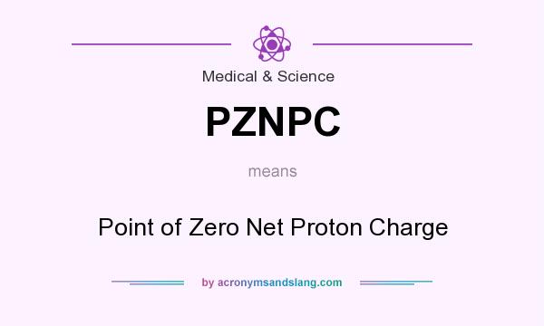 What does PZNPC mean? It stands for Point of Zero Net Proton Charge