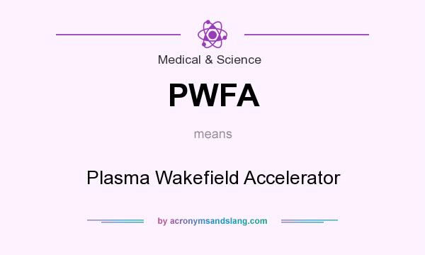 What does PWFA mean? It stands for Plasma Wakefield Accelerator