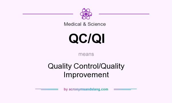 What does QC/QI mean? It stands for Quality Control/Quality Improvement