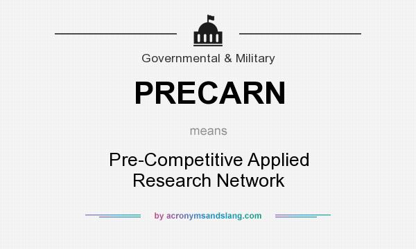 What does PRECARN mean? It stands for Pre-Competitive Applied Research Network
