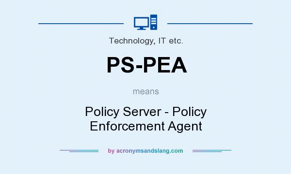 What does PS-PEA mean? It stands for Policy Server - Policy Enforcement Agent