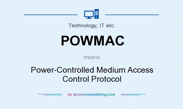 What does POWMAC mean? It stands for Power-Controlled Medium Access Control Protocol