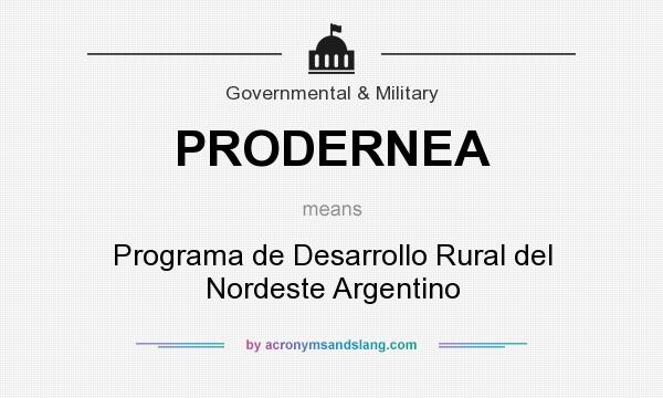 What does PRODERNEA mean? It stands for Programa de Desarrollo Rural del Nordeste Argentino