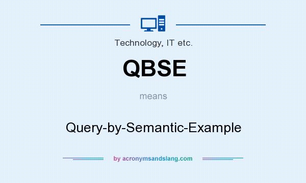 What does QBSE mean? It stands for Query-by-Semantic-Example