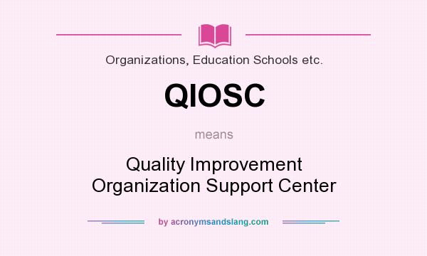 What does QIOSC mean? It stands for Quality Improvement Organization Support Center