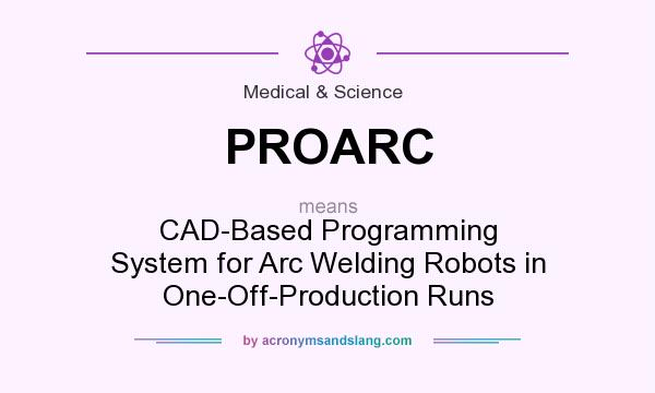 What does PROARC mean? It stands for CAD-Based Programming System for Arc Welding Robots in One-Off-Production Runs