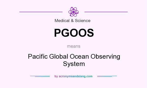 What does PGOOS mean? It stands for Pacific Global Ocean Observing System
