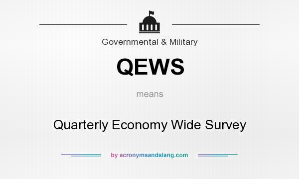 What does QEWS mean? It stands for Quarterly Economy Wide Survey