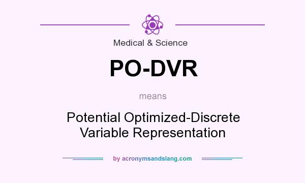 What does PO-DVR mean? It stands for Potential Optimized-Discrete Variable Representation