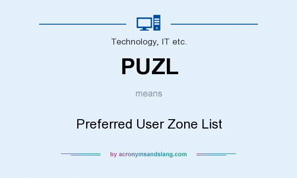 What does PUZL mean? It stands for Preferred User Zone List
