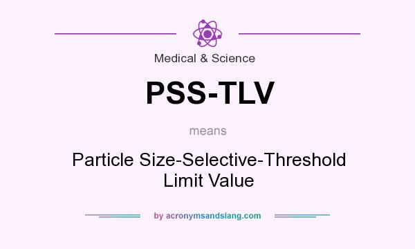 What does PSS-TLV mean? It stands for Particle Size-Selective-Threshold Limit Value