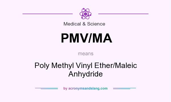 What does PMV/MA mean? It stands for Poly Methyl Vinyl Ether/Maleic Anhydride
