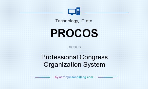 What does PROCOS mean? It stands for Professional Congress Organization System