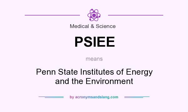 What does PSIEE mean? It stands for Penn State Institutes of Energy and the Environment