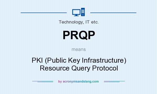 What does PRQP mean? It stands for PKI (Public Key Infrastructure) Resource Query Protocol