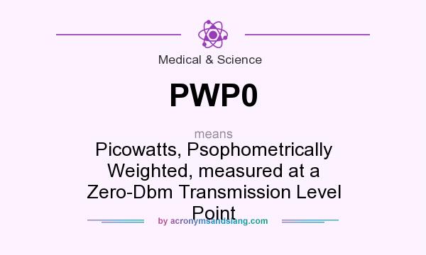 What does PWP0 mean? It stands for Picowatts, Psophometrically Weighted, measured at a Zero-Dbm Transmission Level Point