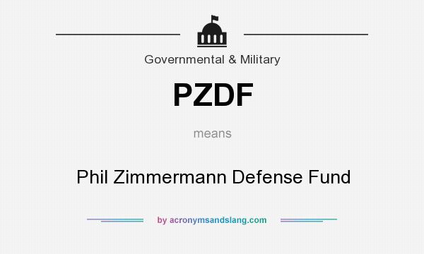 What does PZDF mean? It stands for Phil Zimmermann Defense Fund