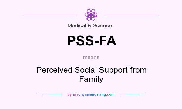 What does PSS-FA mean? It stands for Perceived Social Support from Family